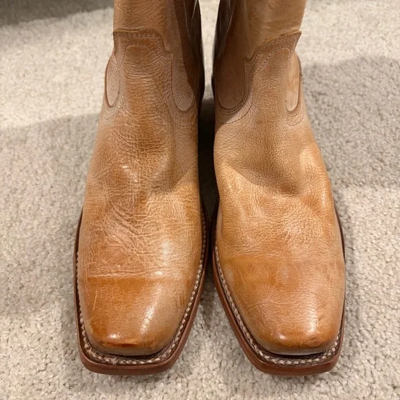 EUC Cleo + Wolf Ivy Western Boots  Leather Womens Size 7B In Tan Msrp $230 - Picture 4 of 10